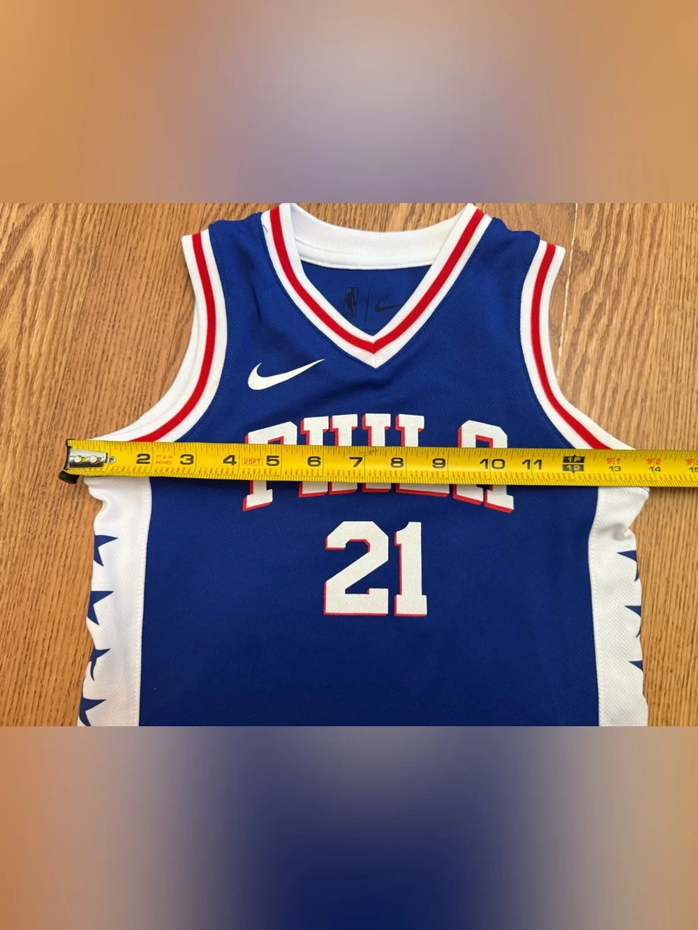Nike Philadelphia 76ers Joel Embiid #21 Icon Jersey Youth Small S Blue Sixers